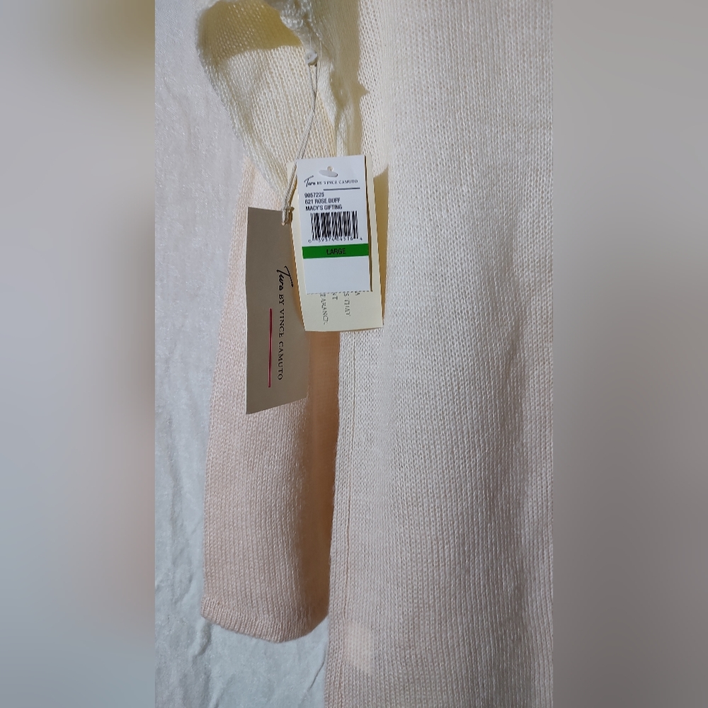 **SOLD** Vince Camuto Ombre Cream & Pink Pullover Scoop Neck Sweater Sz L - Picture 4 of 9